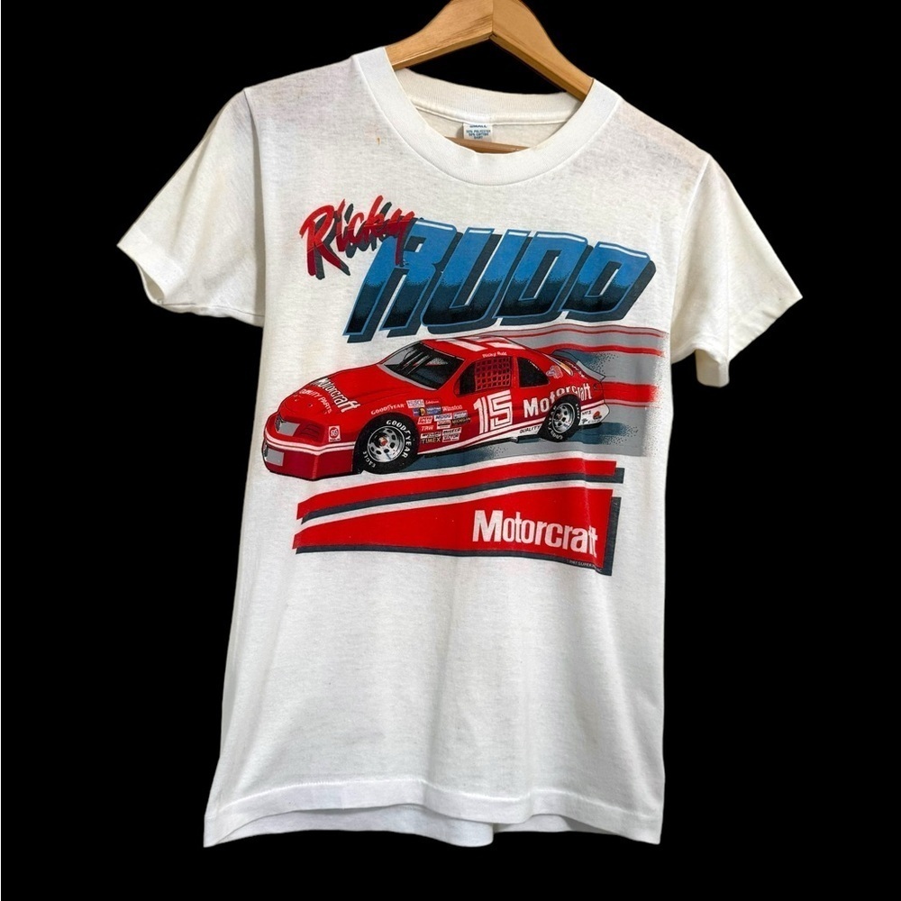 Vintage 80’s Ricky Rudd Motorcraft Racing T-Shirt Size Small 50/50 Soft 1987